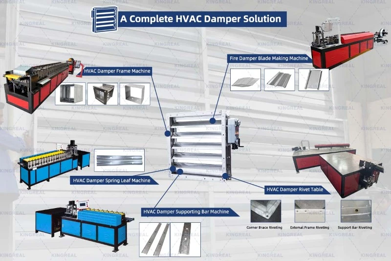 volume control damper frame machine volume control damper frame machine